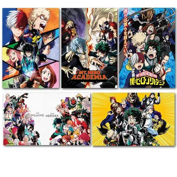 

2019 My Hero Academia Poster Painting Japanese Anime Wall Hanging Canvas Pictures Home Art Decoration