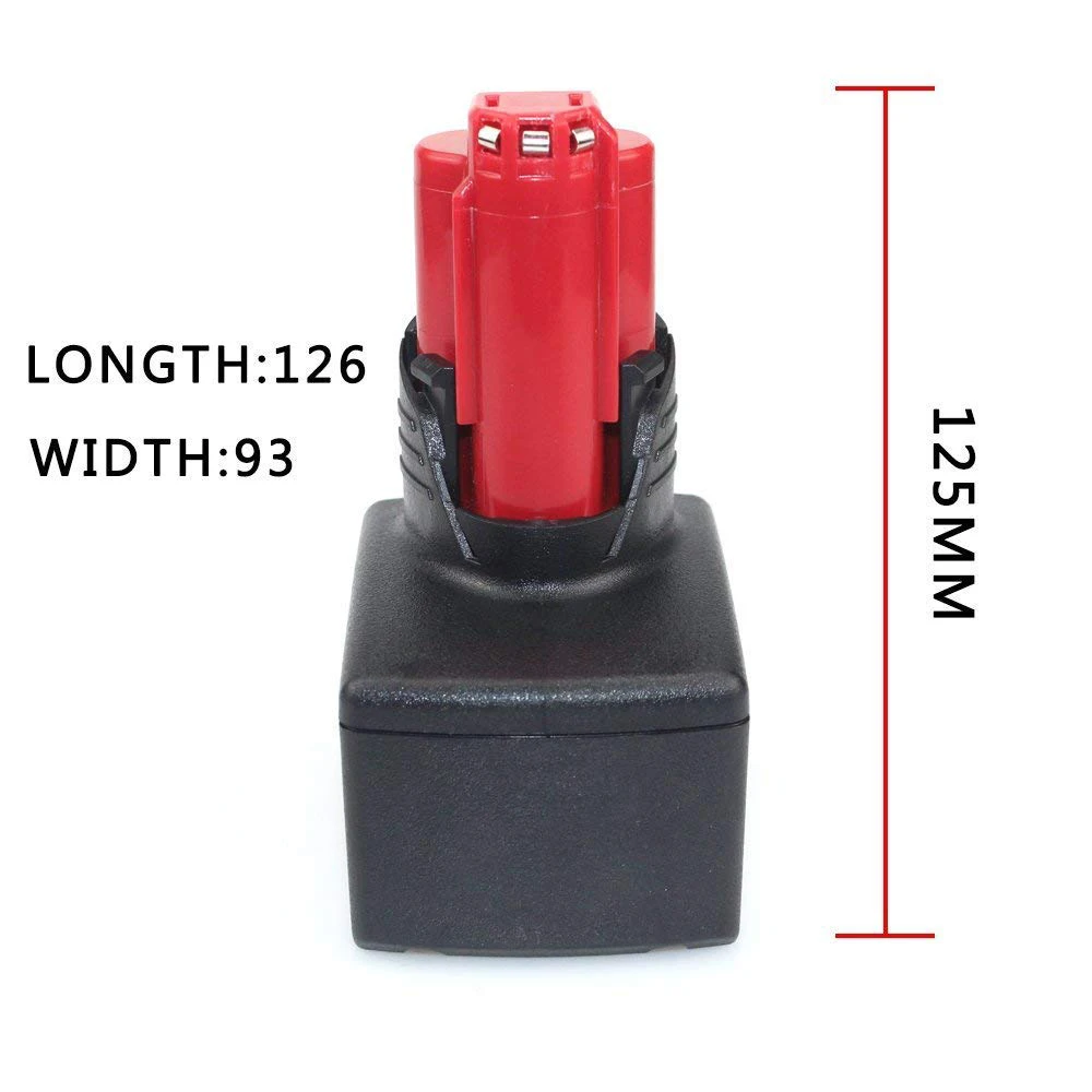 12V 9.0Ah Replacement Battery for Milwaukee M12 12Volt 48-11-2440 48-11-2402 9Ah