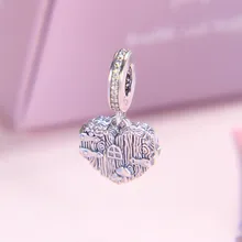 Осенняя домашняя Милая подвеска в виде сердца, подходит для бусин, очаровательные браслеты, ожерелья, самодельные подвески, аксессуары для женщин, подарок