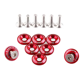 

8pcs Aluminum Alloy Flat Washer Ring Kits Car Fender Engine Gasket 6 Colors Available
