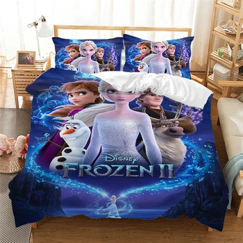 

New Anna Elsa Bedding Set Queen King Size Frozen Bed Set Children Girl Duvet Cover Home TextilesComforter Bedding Sets