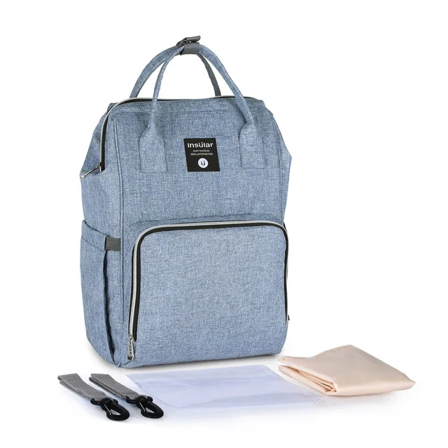 Denim Blue Брендовая сумка для подгузников, сумка для подгузников для мам, большая вместительность, для мам и детей, bolsa maternidade, многофункциональная Водонепроницаемая уличная дорожная сумка для коляски - Цвет: Denim Blue