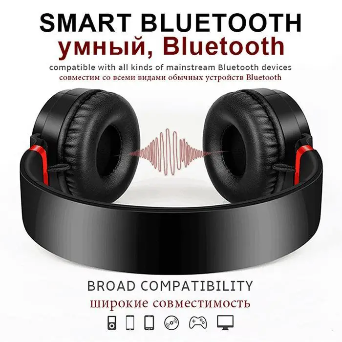 Беспроводные bluetooth-наушники с повязкой на голову, шумоподавление, компьютерные игровые наушники, бинауральные стереонаушники