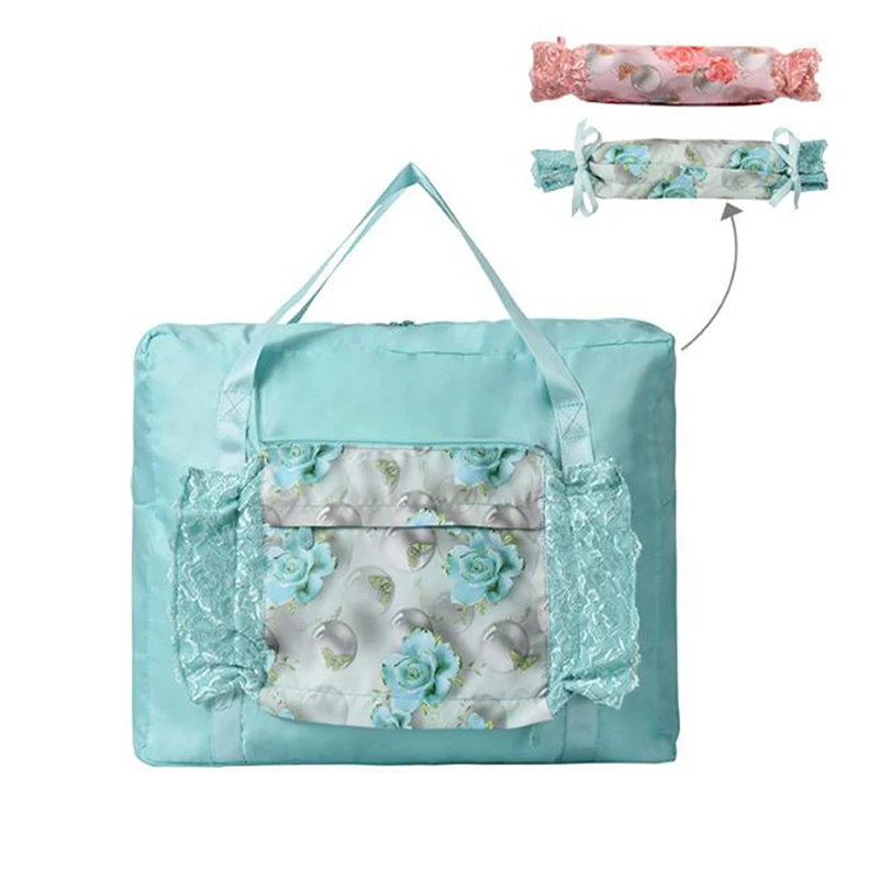 Folding Clothes Storage Tote/Shoulder Travel Shopping Big Bag Pouch Organizer Cosmetics Storage Bag Travel Luggage Bag