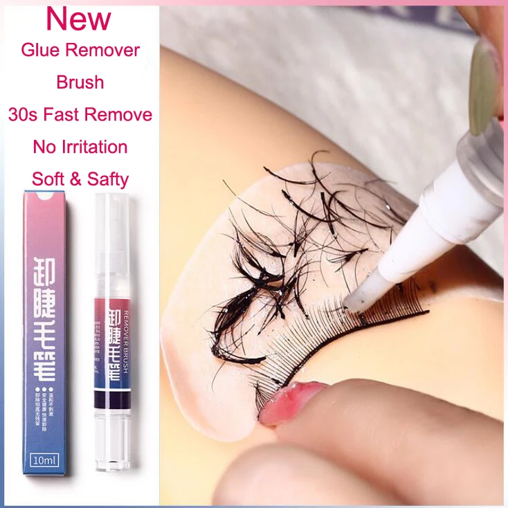

10ml Glue Remover Brush False Eyelash Extension Gel Remove Brush Pen Fast Move Eyelashes Makeup Tool