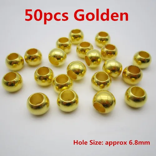 50pcs Golden 20 штук-50 шт. золотистый/белый серебряных крючков, подвязанные лентой, с объемной волной, дредлоки, для увеличения объема, бусины трубчатые кольца для детей для женщин аксессуары для наращивания волос - Цвет: 50pcs Golden