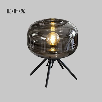 

Wind Desk Lamp Originality Modern Concise Continuous System Personality Glass Arts A Living Room Bedside Cupboard Desk Lamp