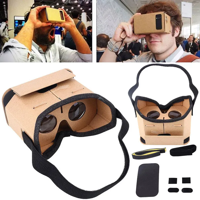 Очки виртуальной реальности DIY картонные 3D очки VR Бумажные смартфон шлем
