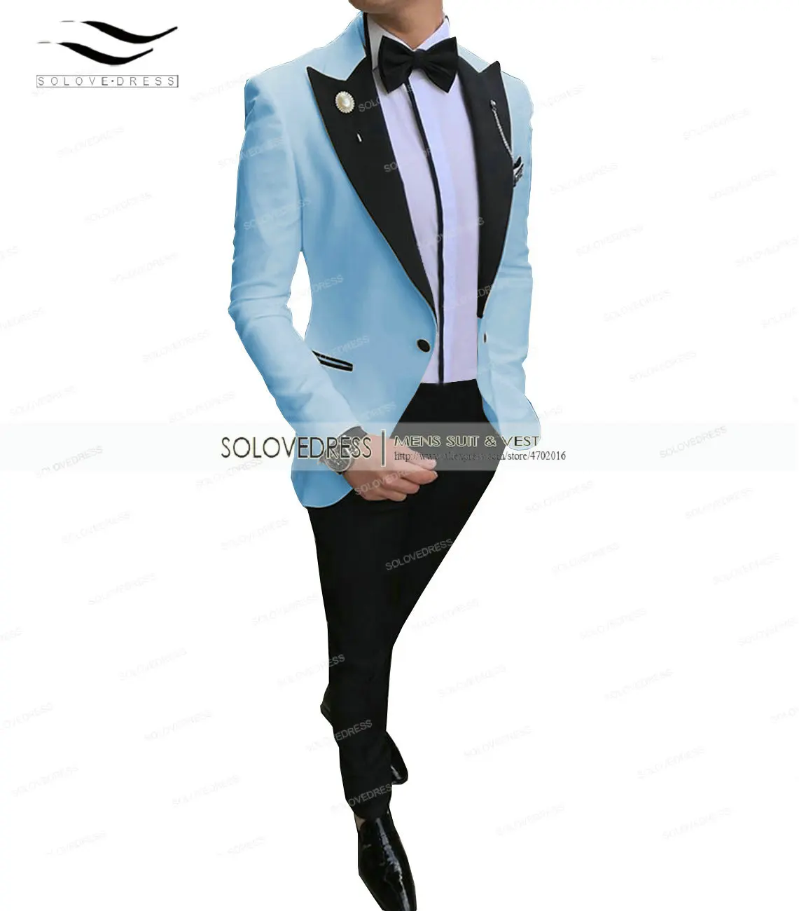 Ice Blue Розовый 2 шт. формальные мужские костюмы обычный крой шерсть Выпускной смокинг цвета шампань деловой пиджак для свадьбы женихов Мужской Блейзер+ брюки - Цвет: Ice Blue