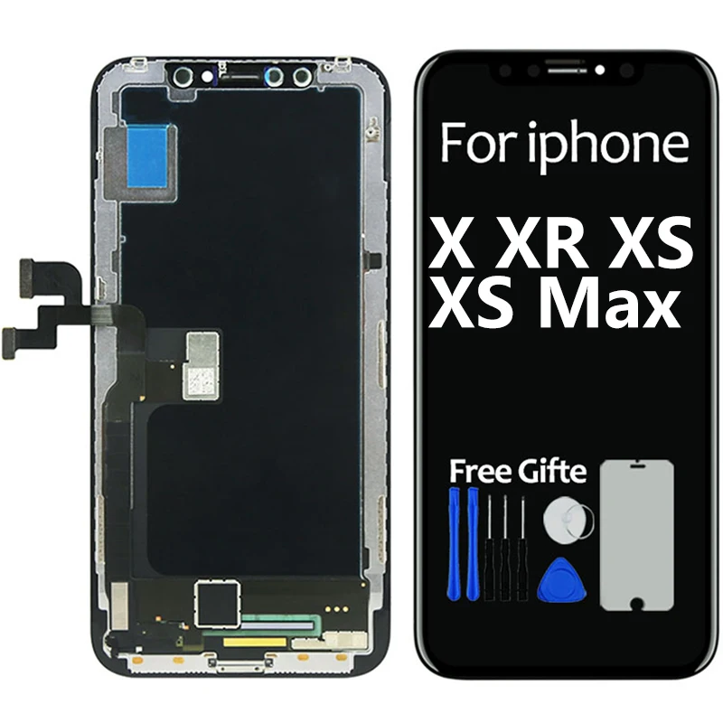 Для iPhone X XR XS Max ЖК экран Замена с 3D сенсорным дигитайзером сборка OLED/incell|Экраны для