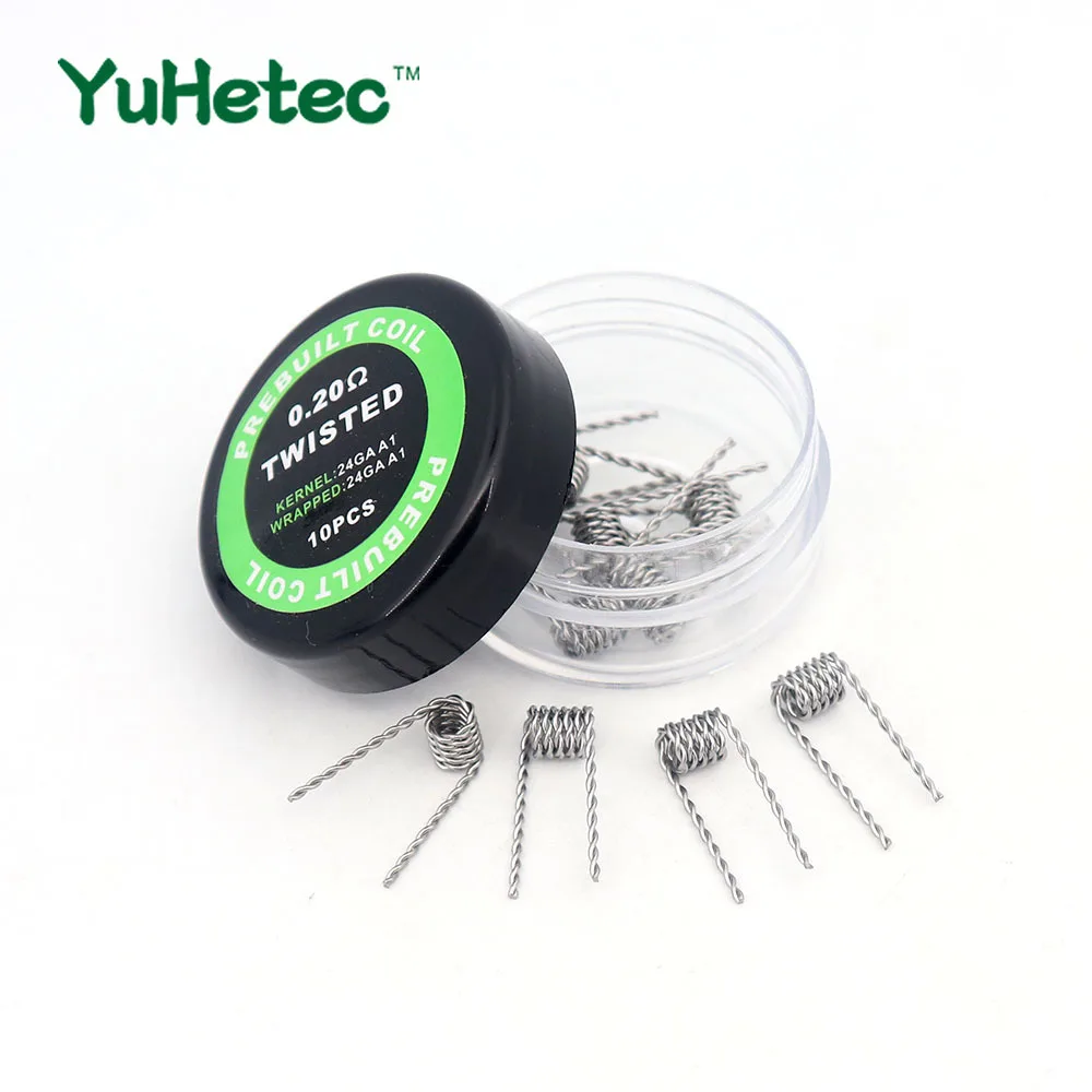 Спираль rda YUHETEC 10 шт. скрученный с сопротивлением нагреванию|Аксессуары| |