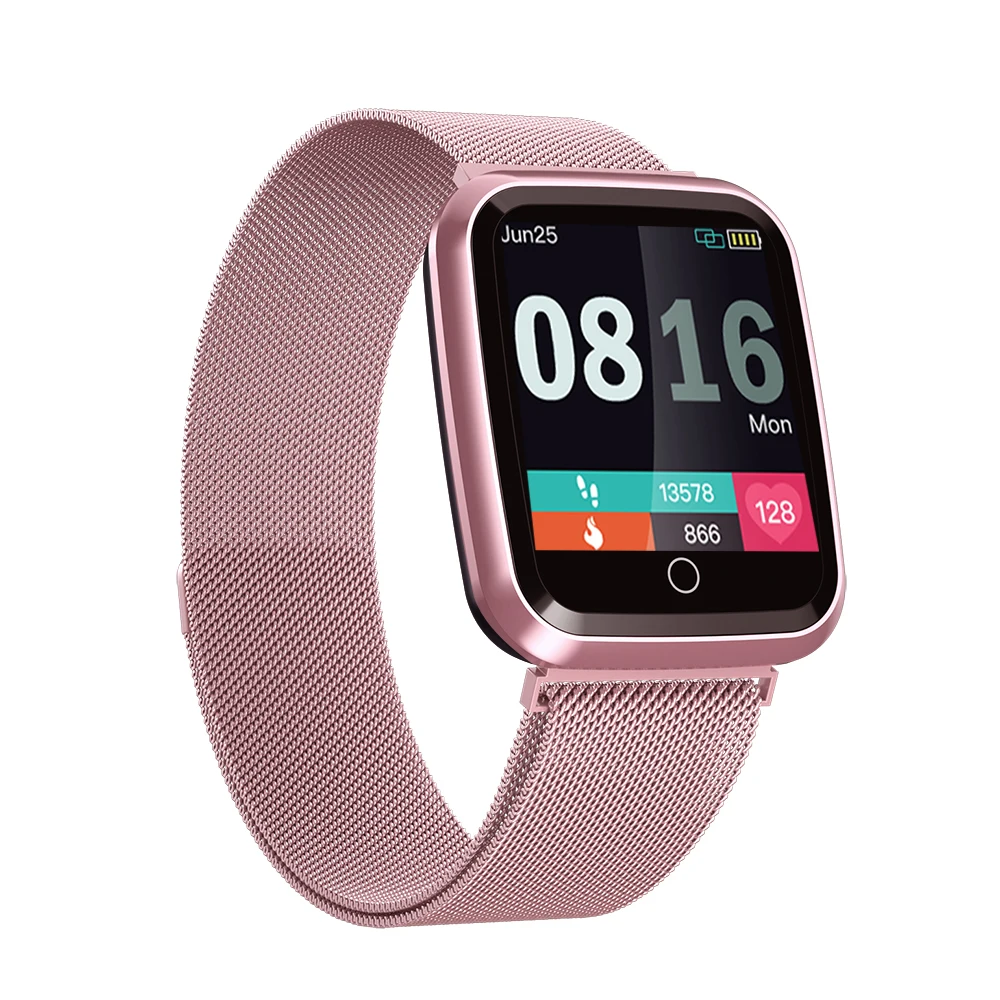 

Women Smart Watch IP68 Waterproof smartwatch Heart rate monitor Sport Fitness watch Wearable Devices for ios Android gift strap