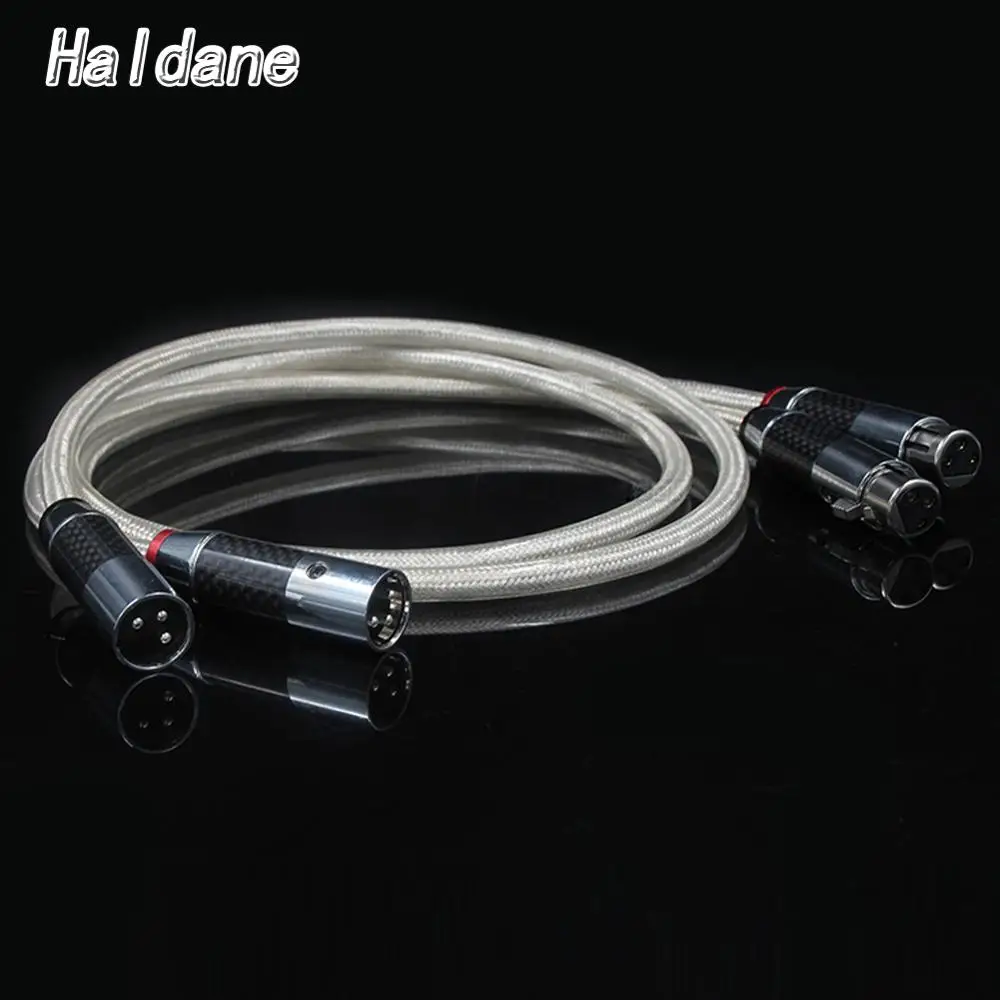 

Haldane HIFI Silver-plated QED Signature XLR Balanced Audio Cable 6N OFC 2XLR Interconnect Cable with Carbon Fiber XLR Plug