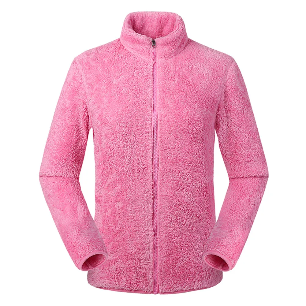 Pink(Women) Мужская и женская зимняя флисовая куртка ветрозащитная Теплая Лыжная Снежная одежда походная кемпинг, катание на лыжах треккинговые мужские куртки - Цвет: Pink(Women)