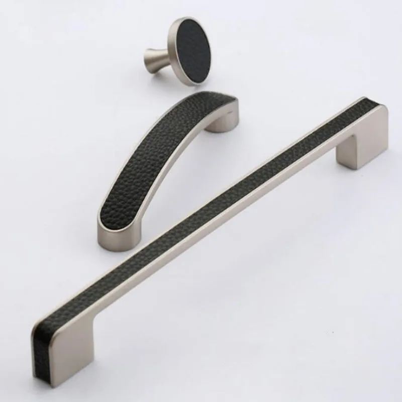  2pcs free shipping hollow design Furniture Handle zamark Kitchen Cabinets Pulls cupboard leather handle  