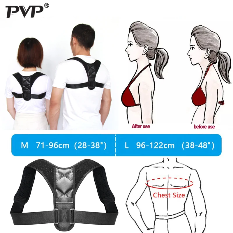 Корректор осанки верхней части спины поддержка до ключиц корректор прямые плечи