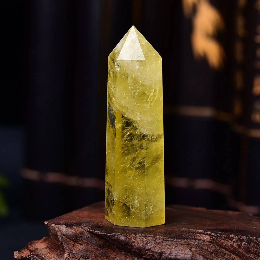 1pc Natural Citrine Crystal Point Healing Obelisk Yellow Quartz Wand Beautiful Ornament For Home Decor Reiki Stone Pyramid Stones Aliexpress