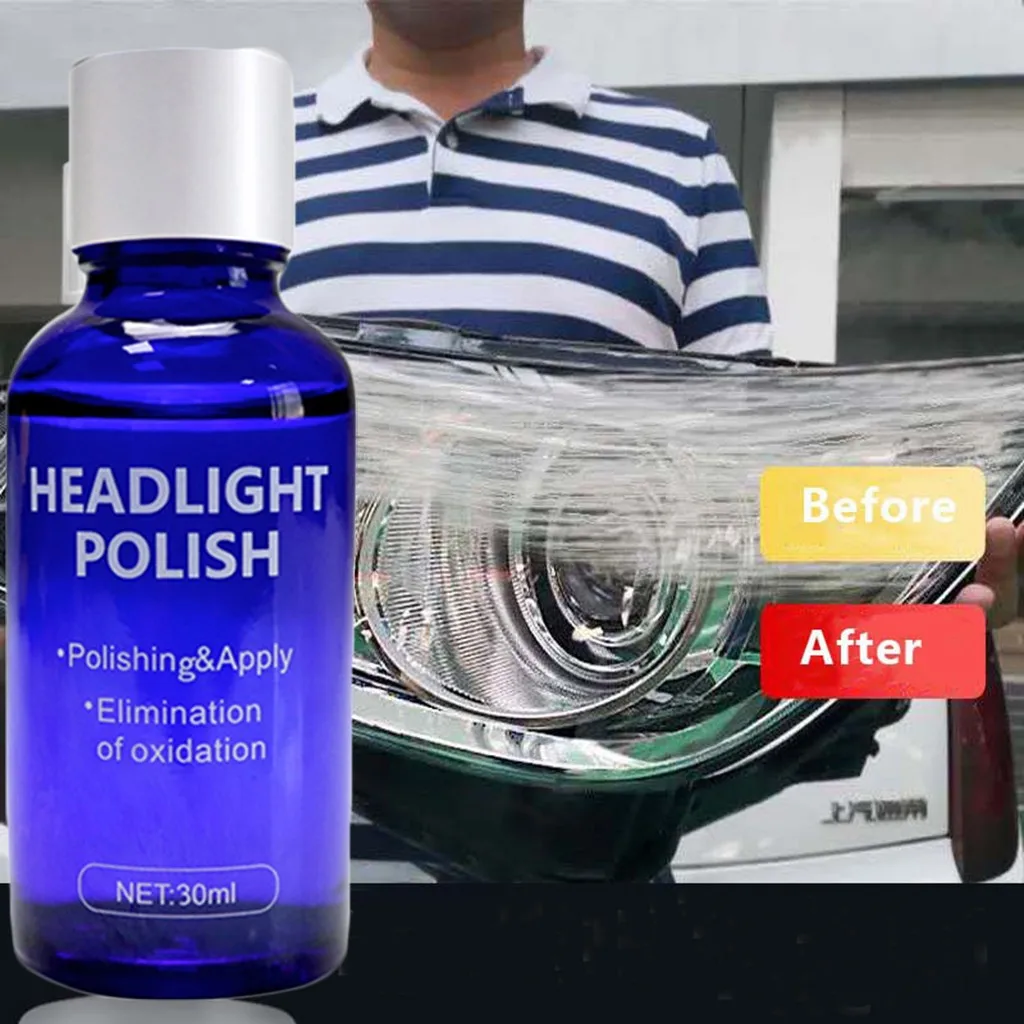 20ML/60ML 2PC Auto Headlight retreading agent lamp scratch oxidized bright plating crystal repair liquid suit