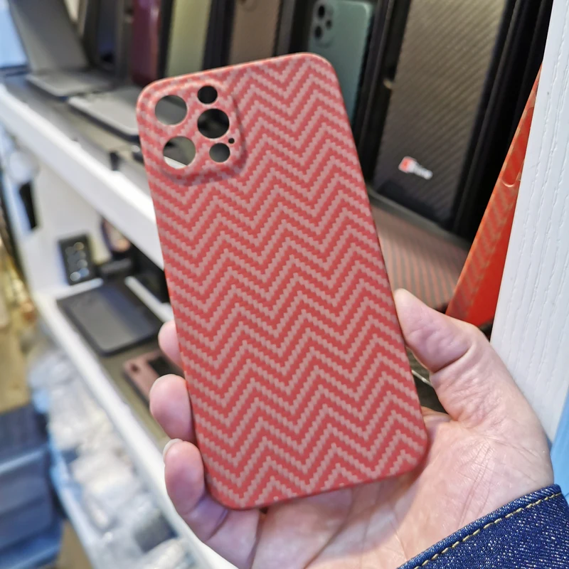 CF кожаный чехол для телефона из углеродного волокна Apple iPhone 12 Pro Полностью закрытый защитный Супер легкий | Бамперы -1005001741876209