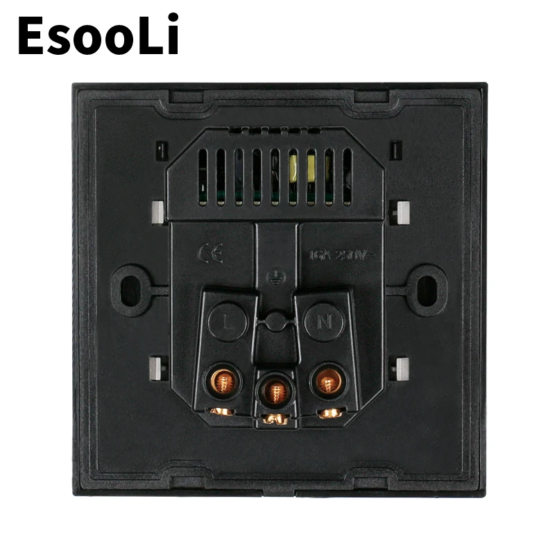 EsooLi черная алюминиевая металлическая панель с двойным usb портом для зарядки 2.1A 16A