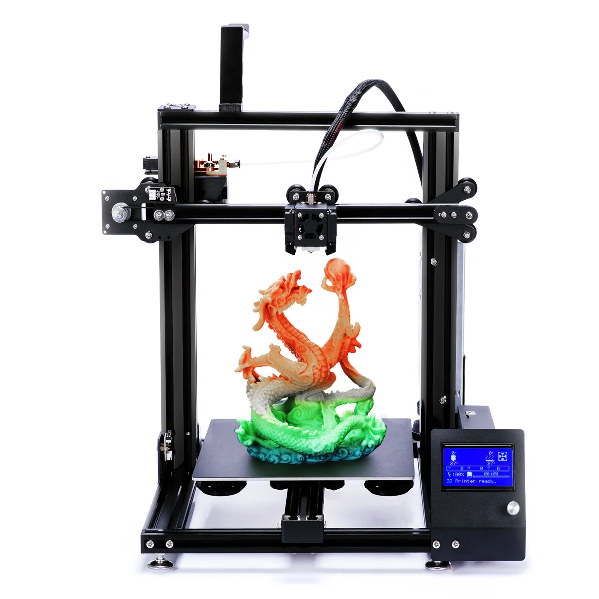 3d принтер i3 Тип 32 бит доска 230X230X260 мм Мощность база нити детектор металла экструдер двойной воздуховод 3 вентилятора Горячий Конец DIY комплект
