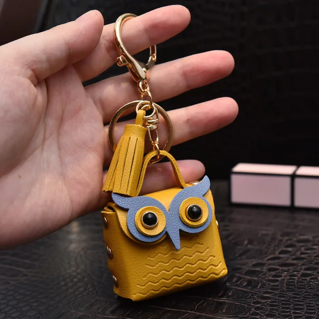 Lovely Mini Owl Branch Cute Crystal Charm Purse Handbag Car Key Keyring  Keychain Party Wedding Birthday Gift - AliExpress