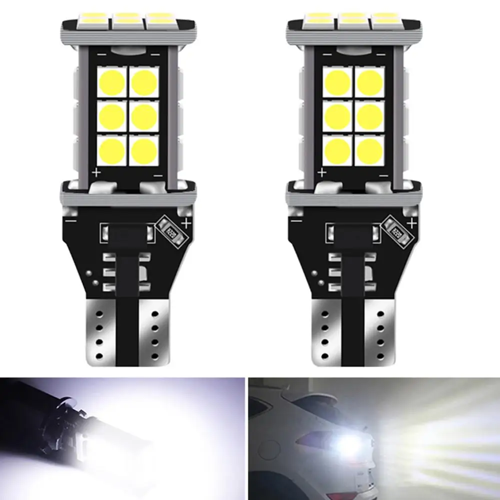 2x W16W T15 светодиодный светильник без ошибок Canbus для Ford Focus 2 3 1 mk2 Fiesta Mondeo mk4 mk5 Kuga