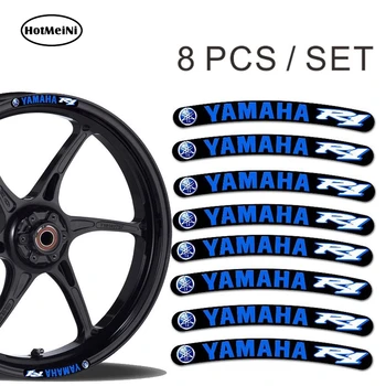 

HotMeiNi 13cm x 1.3cm 8x for Dunlop Rim Stickers Wheel Stripes Set Car Motorbike Motorcycle Racing Decal Flat Glue Car Sticker