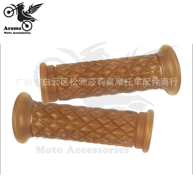 16 colors available brown red black hot retro cafe racer parts 22MM 25MM rubber motorbike grip for honda suzuki yamaha harley softail sportster prince cruise moto handlebar motorcycle handle grips 3 transparent