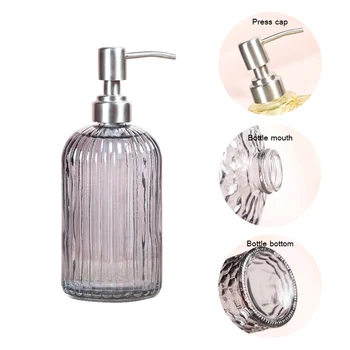 

Newly Soap Shampoo Dispenser Liquid Hand Soap Bottle with Stainless Steel Pump for Bathroom Kitchen VA88