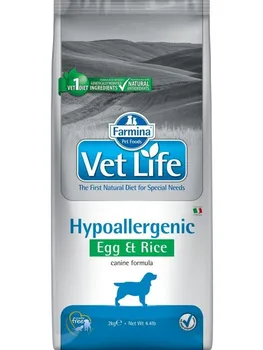 

Vet Life Dog Hypoallergenic dog food with food allergies, Egg and rice, 2 kg.