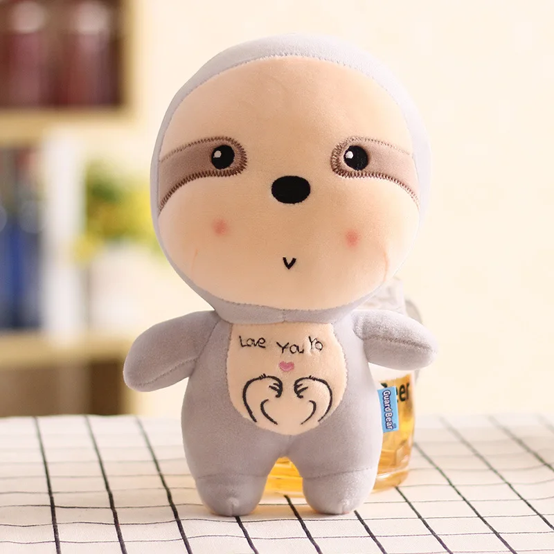 New plush toy cute tiger doll raccoon doll holiday birthday party gift wedding gift Christmas gift home decoration - Цвет: Серый