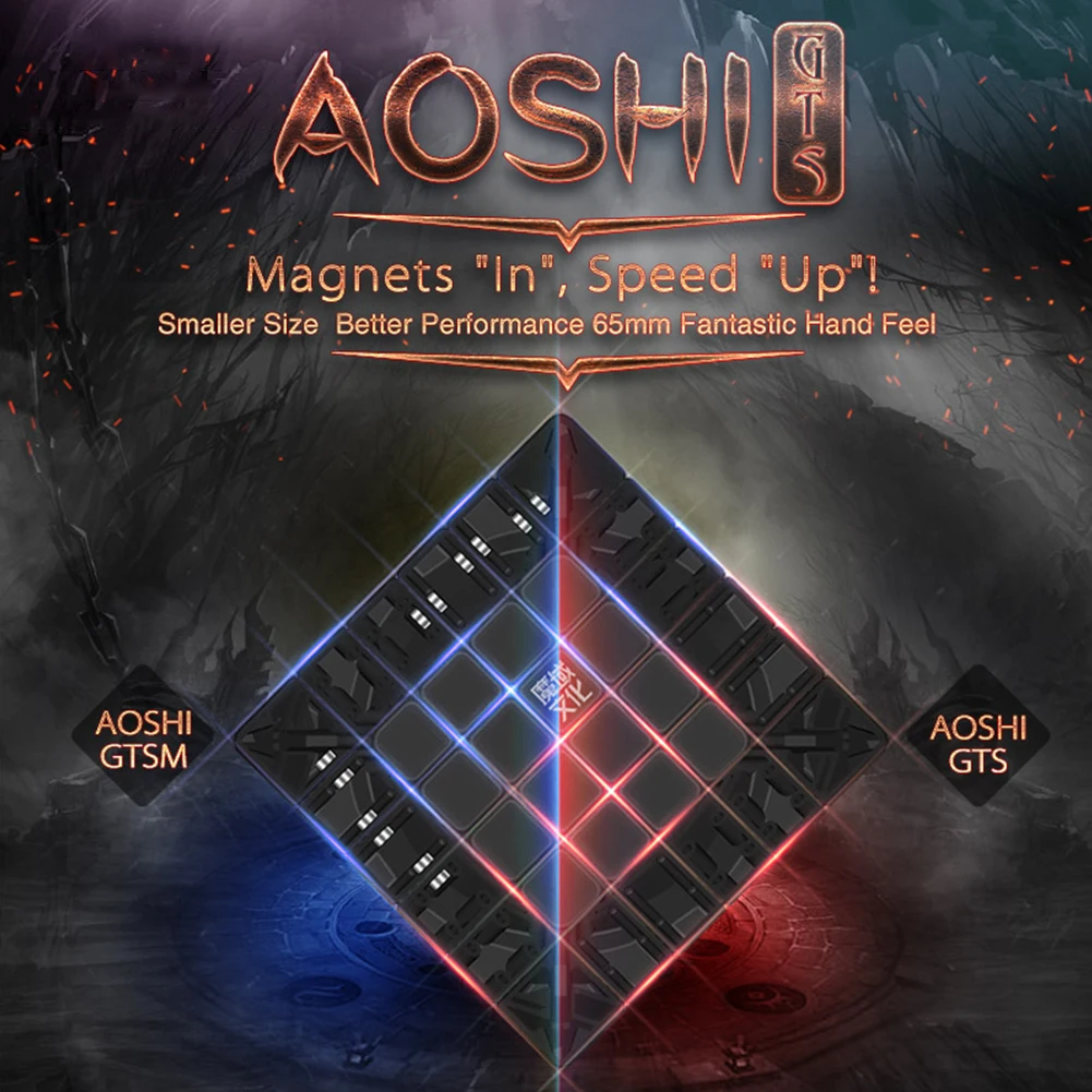 MOYU AOSHI GTS M 6X6 Cube Магнитная Магическая Скорость Куб наклейка профессиональная Головоломка Куб игрушки для детей