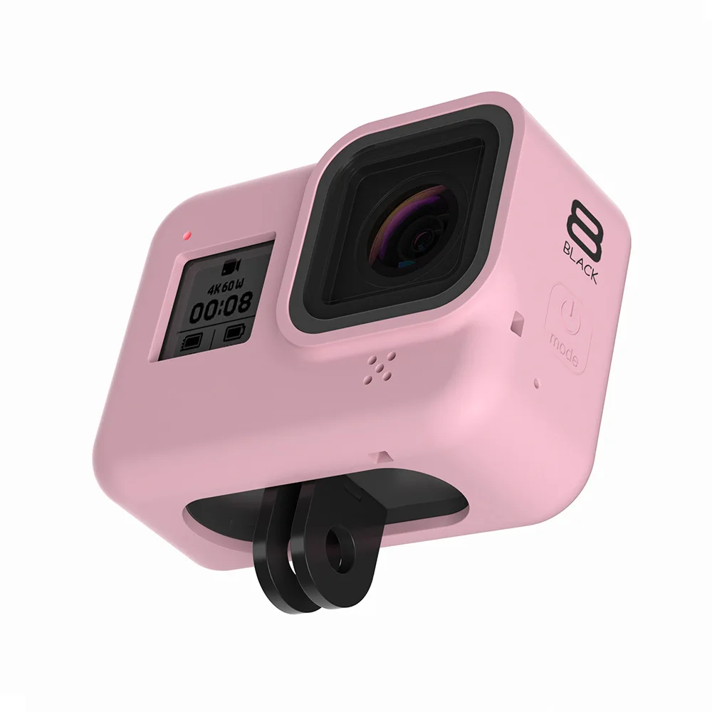 Защитный чехол-рамка для Gopro Hero 8, черный корпус, мягкая резиновая силиконовая оболочка, протектор+ ремешок для камеры, аксессуары для Go Pro
