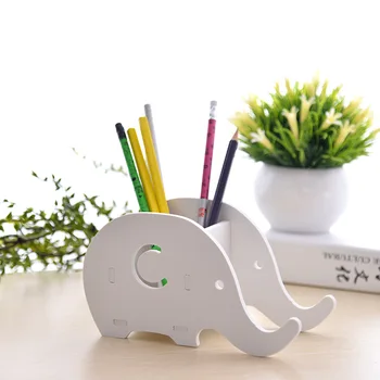 

Elephant DIY Office Desktop Storage Box Pen Phone Rack Holder Container Desktop Sundries Organizer Stationery Storage