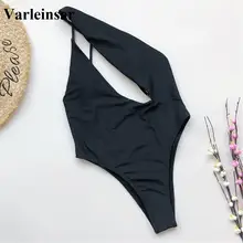 Новинка, сексуальный Монокини на одно плечо, Леопардовый женский купальник, Цельный купальник, женский купальник, купальный костюм для женщин, V1863