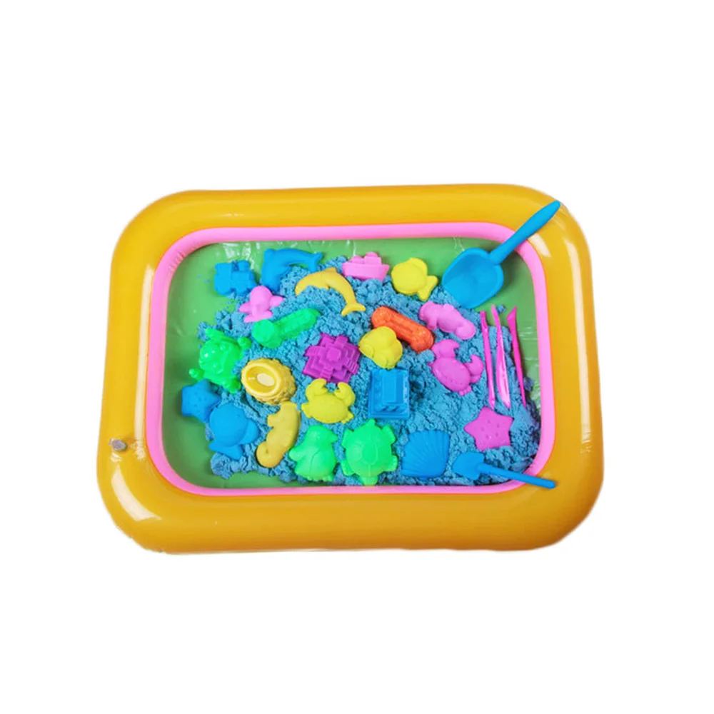 Детский портативный надувной лоток для песка, плавящаяся песочница, для игр в помещении, песочница, глина, цветная, грязевая игра, аксессуары, игрушка