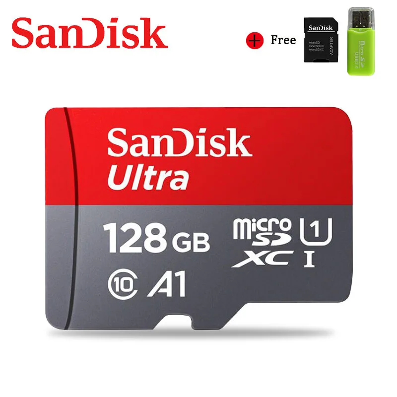 Двойной Флеш-накопитель SanDisk Memory Card 256 ГБ 200 ГБ 128 Гб 64 Гб 98 МБ/с. микро sd карты Class10 32 Гб оперативной памяти, 16 Гб встроенной памяти, флеш-карта памяти Microsd карты памяти sd карты для мобильного телефона - Емкость: 128GB Adp CR