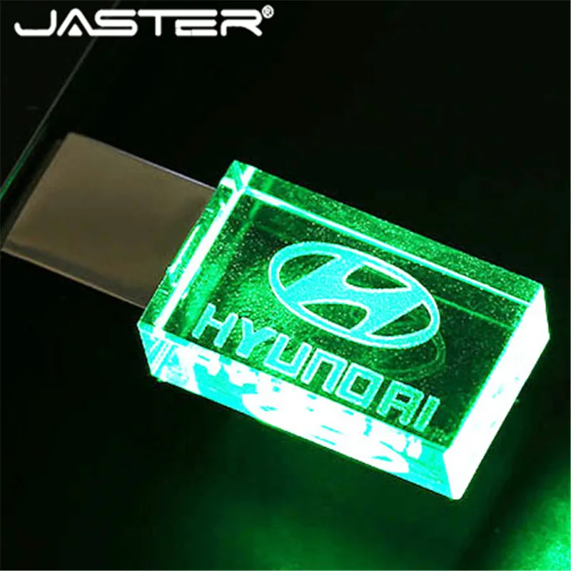 JASTER новый материал из хрустального стекла настраиваемый логотип usb 2 0