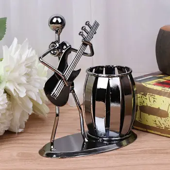 

Creative Metal Music Player Musician Pen Pencil Holder Desktop Storage Organizer Brush Pot Ornament Gifts