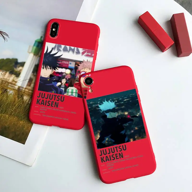 Чехол для телефона в стиле аниме juютсу Kaisen чехлы конфетных цветов iPhone 6 7 8 11 12 s mini