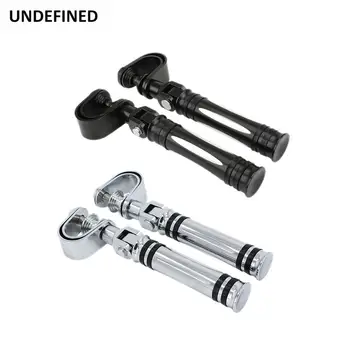 

Motorcycle Highway Foot Pegs Footrest Mount Clamp Kit for Harley Dyna Softail Touring Bobber W/ 1-1.25" Engine Guard Crash Bar