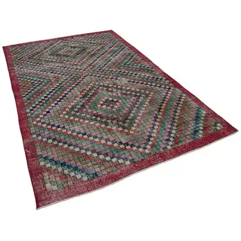 

186x295 Cm Red Handmade Bohemian Rug-6x10 Ft