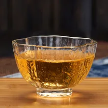 Ручная работа Японская чаша для чая ободок молоток один стекло мастер огнеупорные маленькие чашки чая