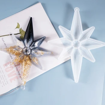 

1 Pc Crystal Epoxy Resin Mold Anise Listed Pendant Casting Silicone Mould DIY Crafts Decoration Jewelry Making Tools