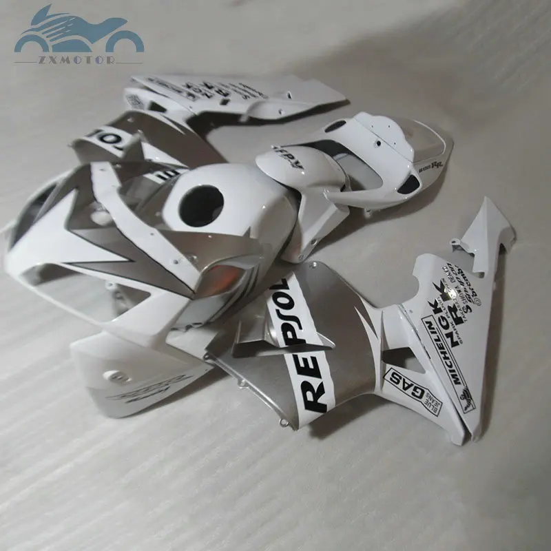 Пользовательский комплект обтекателя впрыска, пригодный для Honda CBR600RR 2005 2006 CBR 600 RR 05 06 Замена ABS обтекателей наборы серебристо-белый JK05