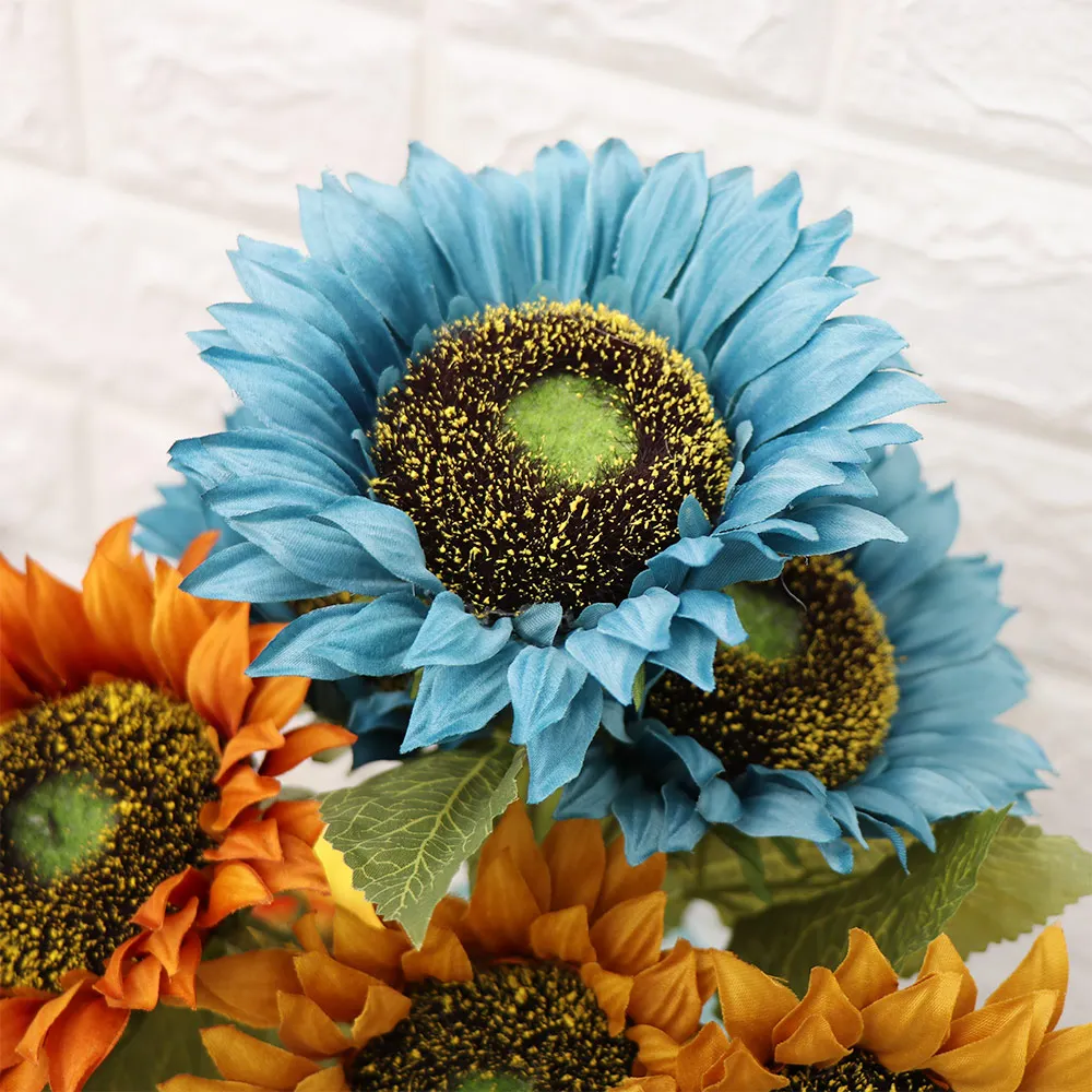 Artificial Flowers Head Large Silk Sunflower Handmade For Wedding Box Decoration Diy Garland Decorative Floristry Flowers Artificial Dried Flowers Aliexpress