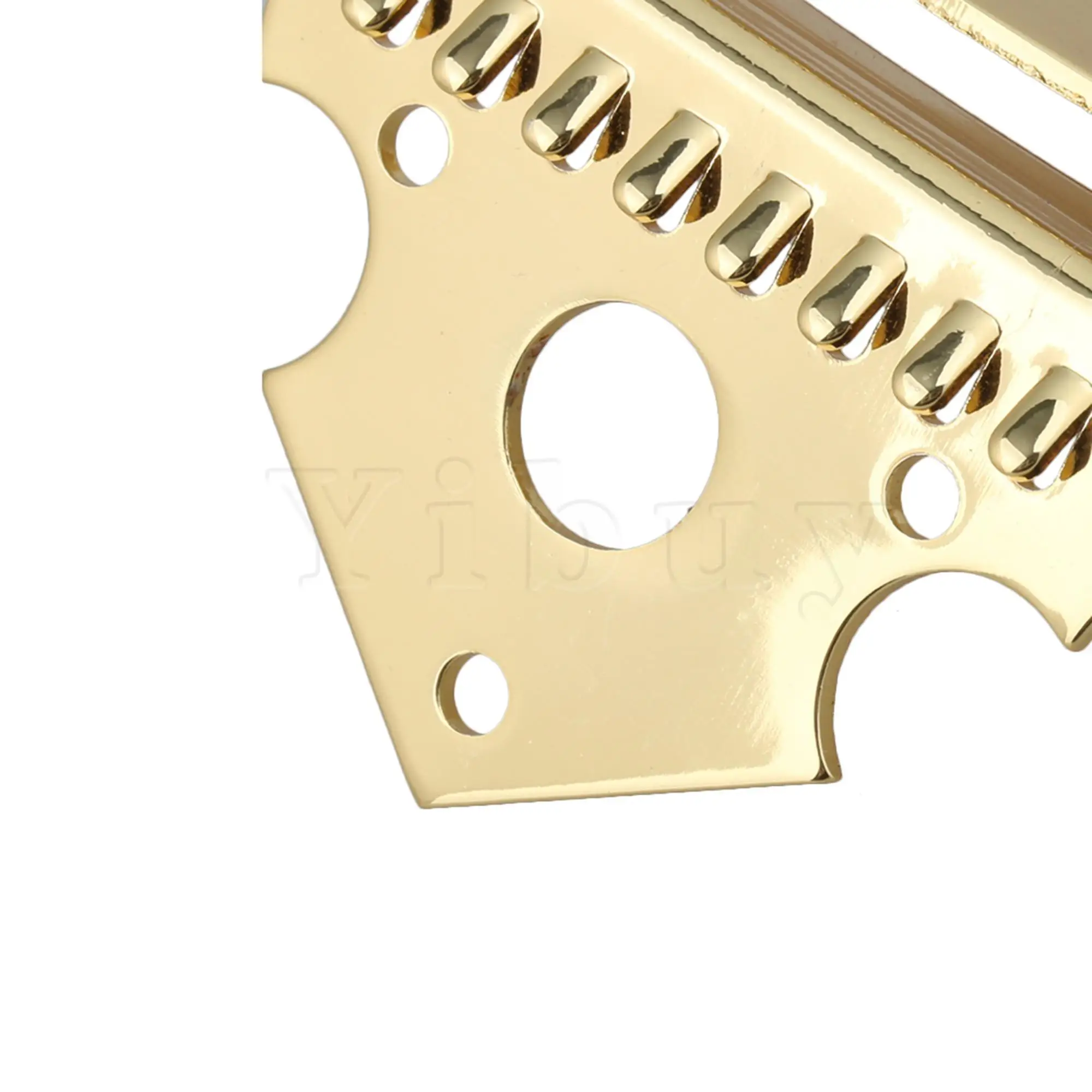 Yibuy 60 x 35mm Gold Zinc Alloy Mandolin Tailpiece Parts for 8 String Guitar