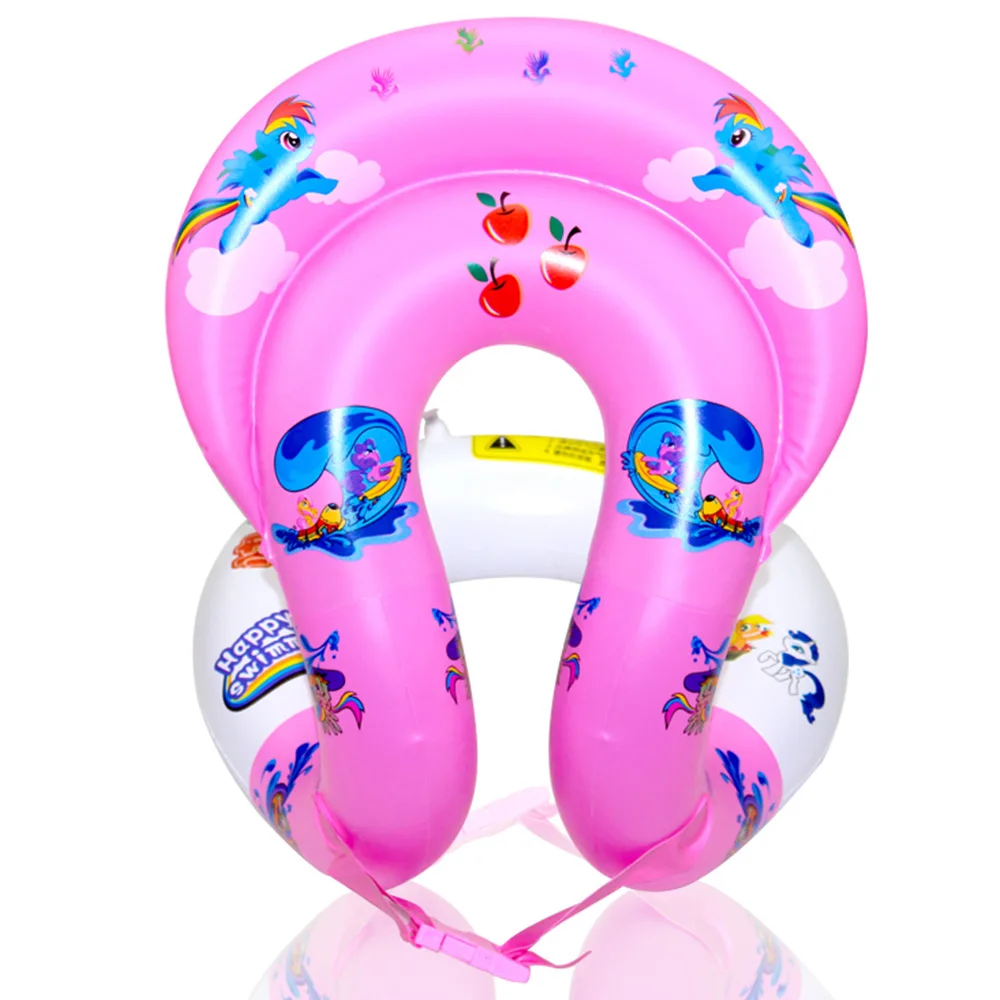Inflatable Dual Airbags Swim Ring Adjustable Belt Kids Children Aid Float Toys
