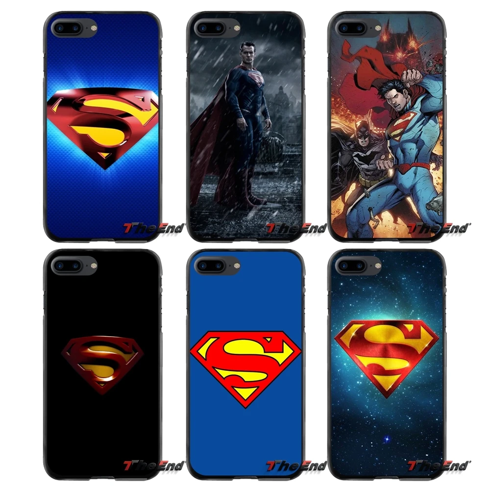 Супермен логотип для Apple iPhone 4 4s 5 5S 5C SE 6 6S 7 8 Plus X iPod Touch 4 5 6 Аксессуары чехлы для телефонов